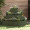 vidaXL - Tuinplantset - Olijfgroen - Staal