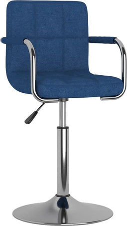 vidaXL - Eetkamerstoel - stof - blauw