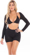 Pink Lipstick Lingerie Bodysuit KNOCKOUT 2PC PLAYSUIT SET, ONE SIZE Zwart