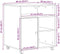 vidaXL - Printerstandaard - met - wielen - Artisan - Eiken - 60x50x67 - cm