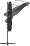 vidaXL - Parasol - met - draagbare - voet - antracietkleurig