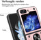 iMoshion Hoesje Geschikt voor Samsung Galaxy Z Flip 5 Hoesje - iMoshion Rugged Backcover met ring flip versie - Rosé Goud