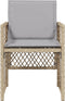 vidaXL - Tuinstoelen - 4 - st - met - kussens - poly - rattan - gemengd - beige