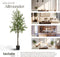 tectake® Kunstmatige Olijfboom Oleand - Kunstplant - Realistische Bladeren en Olijven - Ø40xH180 cm