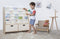 O'Liv Kinderboekenrek - Massief Houten Boekenkast met 2 Opslagbakken - W90 x D35 x H95 cm