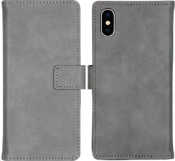 iMoshion Hoesje Geschikt voor iPhone Xs / X Hoesje Met Pasjeshouder - iMoshion Luxe Bookcase - Grijs