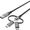 Kabel Vention MFi USB 2.0 do 3-w-1 Micro USB, USB-C i Lightning 1,5 m, szary, ze stopu aluminium