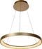 Lucide VIDAL - Hanglamp - Ø 58 cm - LED Dimbaar 1x48W 2700K - Mat Goud / Messing