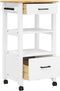 vidaXL - Keukentrolley - MONZA - 48x40x90 - cm - massief - grenenhout