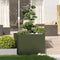 vidaXL - Plantenbak - 100x100x80 - cm - staal - olijfgroen