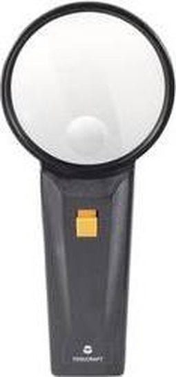 TOOLCRAFT 821031 821031 Vergrootglas Met LED-verlichting Vergrotingsfactor: 2 x, 4 x Lensgrootte: (Ø) 75 mm