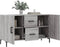 vidaXL - Dressoir - 100x36x60 - cm - bewerkt - hout - grijs - sonoma - eikenkleurig