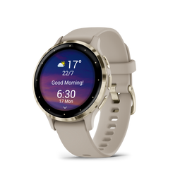 Garmin Venu 3S - Smartwatch - Gezondheidsmonitoring 30+ sportapps - Goud (Grijs)