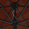 vidaXL - Parasol - met - LED-verlichting - en - aluminium - paal - 270 - cm - terracotta