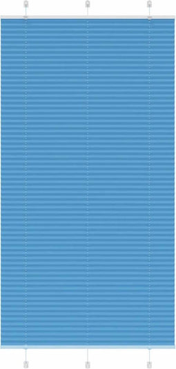 vidaXL - Plissé - rolgordijn - 105x200cm - stofbreedte - 104,4cm - polyester - blauw