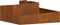 vidaXL - Tuinpot - 100x100x50 - cm - Weerbestendig - Staal