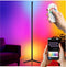 tectake® Slimme LED Vloerlamp Spectra - Staande Lamp - 16 miljoen kleuren - 200 lichteffecten - Dimbaar - 145 cm - Bediening via app en afstandsbediening