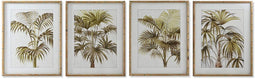 Schilderij Home ESPRIT Palmen Tropisch 55 x 2,5 x 70 cm (4 Stuks)