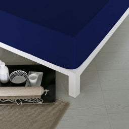 Verstelbaar onderlaken Naturals Blauw