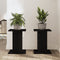 vidaXL - Plantstandaard - 2 - stuks - Zwart - Eiken - 30x30x40 - cm - Engineered - Wood