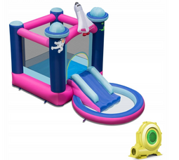 Coast opblaasbare waterdia voor kinderen Bouncy kasteelcentrum met ventilator 207 x 393 x 270 cm