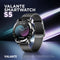 Valante Smartwatch S5 - Smartwatch Dames en Heren - Zwart staal - 44 mm - Stappenteller - Hartslagmeter - Bloeddrukmeter - Saturatiemeter