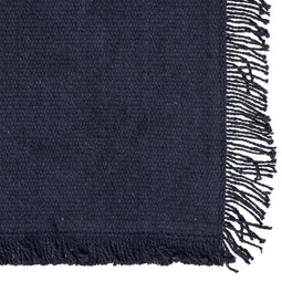 Secret de Gourmet Maha Placemat katoen met franjes - Set van 4 stuks - 45x30cm - Donkerblauw