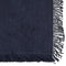 Secret de Gourmet Maha Placemat katoen met franjes - Set van 4 stuks - 45x30cm - Donkerblauw