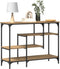 vidaXL - Console - Tafel - Artisan - Eiken - 100x35x75 - cm - Gelaagd - Hout - & - Staal