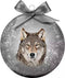 Plenty Gifts Kerstbal Frosted Wolf 10CM