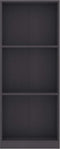 vidaXL - Boekenkast - met - 3 - schappen - 40x24x109 - cm - bewerkt - hout - grijs