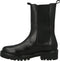 PS Poelman Bond - Dames Leren Chelsea Enkellaarzen - Chunky Zool 4,5 cm - Zwart - Maat 38