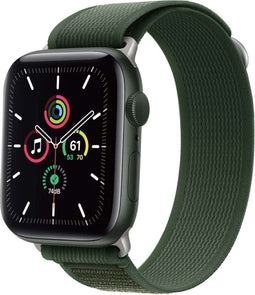 imoshion Nylon Trail bandje - Geschikt voor Apple Watch 1, 2, 3, 4, 5, 6, 7, 8, 9, 10 (42 mm), SE - 38/40/41 mm - Donkergroen - One Size