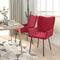 vidaXL - Eetkamerstoelen - 2 - st - fluweel - wijnrood