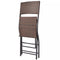 vidaXL - 5-delige - Tuinset - inklapbaar - staal - poly - rattan - bruin