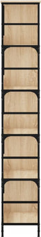 vidaXL - Boekenrek - 78,5x33x188,5 - cm - bewerkt - hout - sonoma - eikenkleurig
