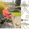 tectake® Frieda - Inklapbare bistroset - Stalen frame - Elegant design - Crème