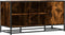 vidaXL - Schoenenbank - 100x40x53,5cm - bewerkt - hout - en - metaal - gerookt - eiken