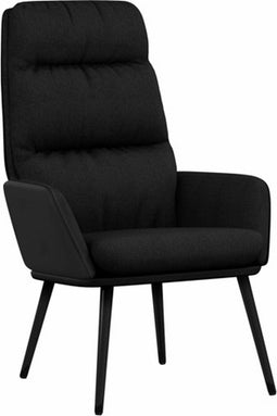 vidaXL Relaxstoel stof zwart