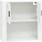 vidaXL - Wandkast - 80x33x80 - cm - bewerkt - hout - wit