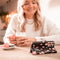iMoshion Hoesje Geschikt voor Samsung Galaxy A54 (5G) Hoesje Met Pasjeshouder - iMoshion Design Softcase Bookcase - Zwart / Blossom Watercolor Black