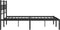 vidaXL - Bedframe - met - hoofdbord - metaal - zwart - 150x200 - cm