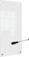 Nobo Glazen Verticaal Whiteboard - Droog Uitwisbaar, Frameloos, Hoekmontage - 30 x 60cm - Inclusief Marker - Wit