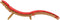 vidaXL - Ligbed - met - kussen - massief - acaciahout - rood