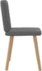 vidaXL - Eetkamerstoelen - 2 - st - stof - donkergrijs