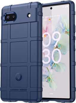 iMoshion Hoesje Geschikt voor Google Pixel 6a Hoesje Siliconen - iMoshion Rugged Shield Backcover - Blauw