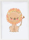 Schilderij Crochetts 33 x 43 x 2 cm Leeuw