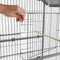 tectake® - vogelkooi - volière - hellend dak - 168 cm hoog - op wieltjes