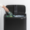 Brabantia Bo Touch Bin Hi Prullenbak - 2 x 30 liter - Afvalscheiding - Matt Black (2 stuks)