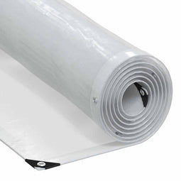 vidaXL - Doorzichtig - zeildoek - met - zeilringen - 10x10 - m - polyethyleen